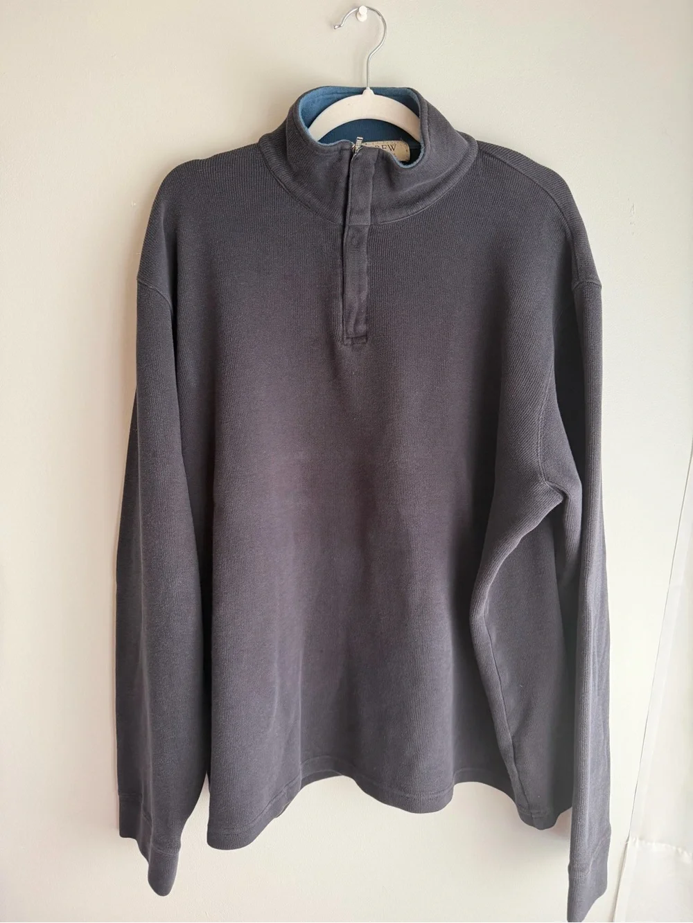 J. Crew Men's Zip-Front Sweater - Navy XL